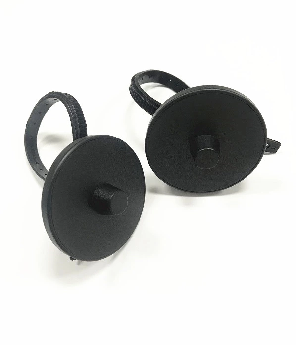BT009 Black round EAS 55mm plastic anti theft bottle tag for supermarket