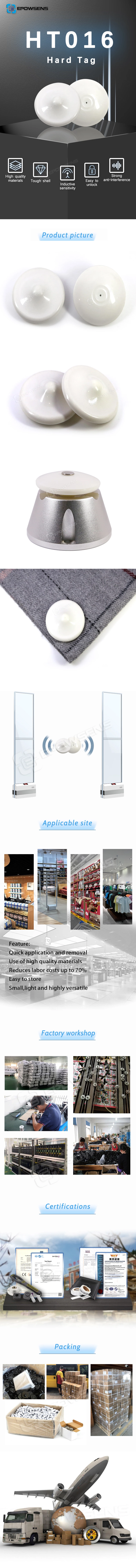 HT016 T50 EAS alarm anti theft security hard tag for garment store